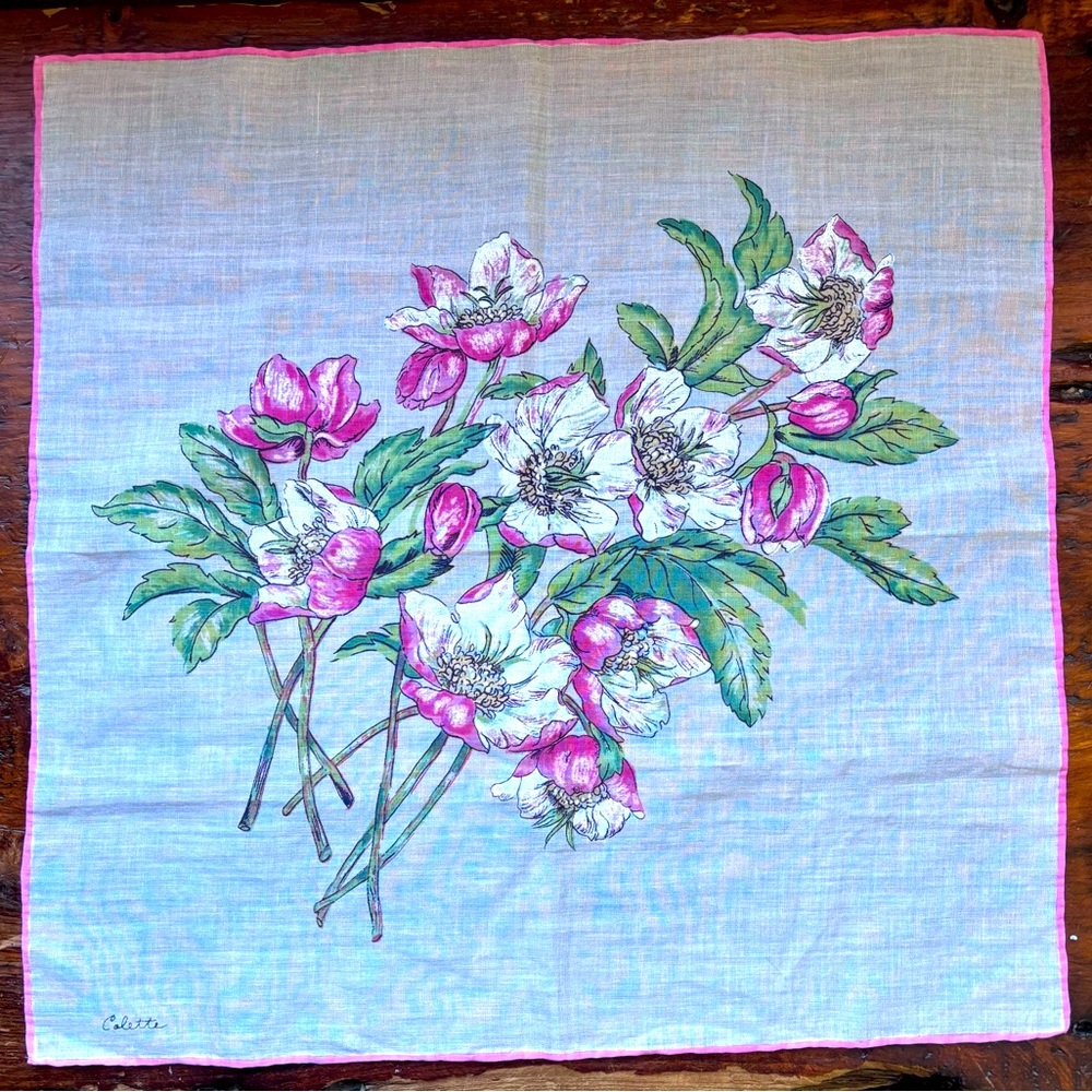 Vintage Colette Floral Handkerchief